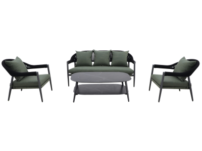 MWH Camarillo 4-tlg. Sofa Set Grün