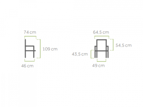 MWH Kedline Stapelsessel Silber