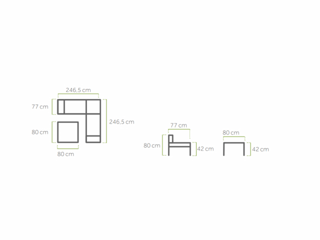 MWH Kedline Lounge-Set Silber