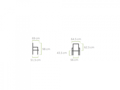 MWH Elements Stapelsessel Silber