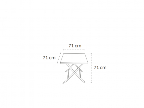 Creador Piquey CR Tisch 71x71cm