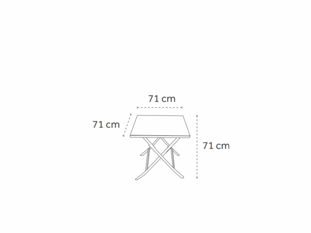 Creador Piquey CR Tisch 71x71cm