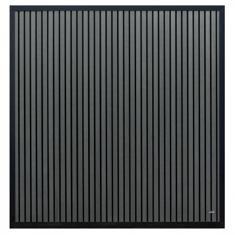 Elephant Dark Line Stripesvertikal WPC Zaun, Anthrazit co-extrudiert 180x180cm