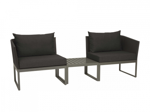 Stern Donna City Lounge Aluminium Graphit Silbergrau Schiefergrau