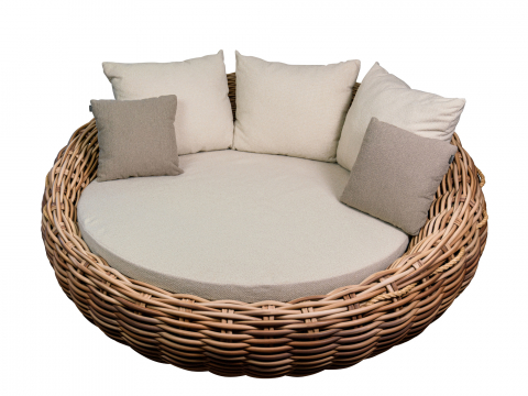 Apple Bee Cocoon Daybed Boucle Cream inkl. Kissen 220x220x69