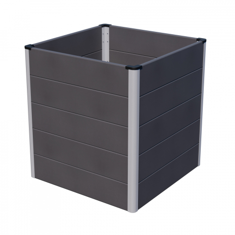 GrojaSolid BPC Hochbeet Cube 70x70x75cm - anthrazitgrau