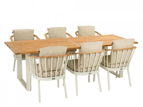 Apple Bee Condor Dining-Set 2 Oyster Cotton Flower