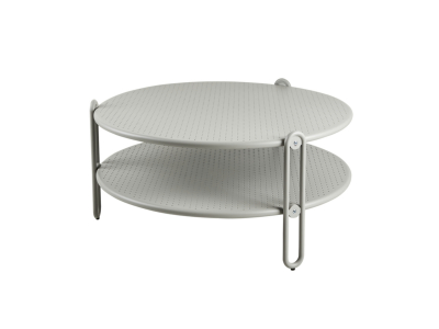 Brafab Blixt Loungetisch Aluminium hellgrau, 85cm