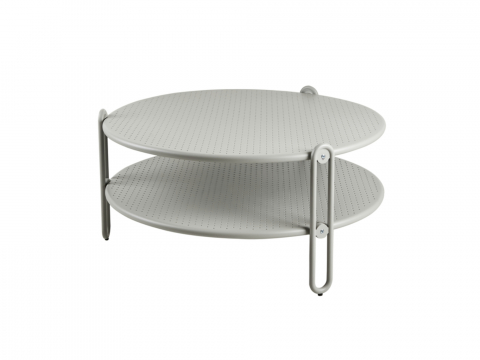 Brafab Blixt Loungetisch Aluminium hellgrau, 85cm