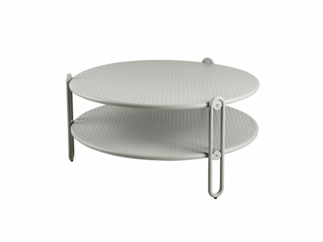 Brafab Blixt Loungetisch Aluminium hellgrau, 85cm