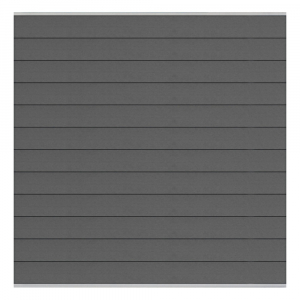 Elephant Steckzaun Fusion WPC steingrau, Leiste silber 180x174cm Elephant Steckzaun Fusion WPC steingrau, Leiste silber 180x174cm