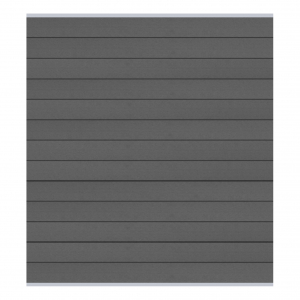 Elephant Steckzaun Fusion 200 WPC steingrau, Leiste silber 180x188cm Elephant Steckzaun Fusion 200 WPC steingrau, Leiste silber 180x188cm